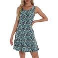 thumbnail image 4 of Vestido de verano BKRIVE, holgado, estilo swing, camiseta sin mangas con ojales, 4 of 5