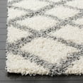 thumbnail image 4 of SAFAVIEH Dallas Jerrie Geometric Shag Area Rug, Ivory/Grey, 6' x 9', 4 of 8