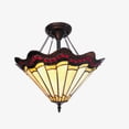 thumbnail image 2 of RADIANCE Goods Tiffany-Style 2 Light Baroque Semi-Flush Ceiling Fixture 16" Shade, 2 of 2