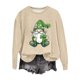 thumbnail image 1 of Camiseta de Manga Larga de la Mujer Grinch Navidad Impresa Casual con Detalle de la Manga Festiva, Camisetas de Navidad de Manga Larga de la Mujer, 1 of 5
