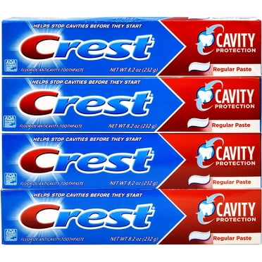 Crest Cavity Protection Toothpaste Regular 8.20 oz (Pack of 4)