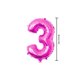 thumbnail image 4 of Bearachild 16 pulgadas Tamaño grande Oro Plata Rosa Oro Número Globo Cumpleaños Decoraciones para fiestas de bodas Globos de aluminio Niño Niño Juguete Kits de decoración para fiestas Rosa roja tres, 4 of 6
