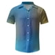 thumbnail image 1 of Camisas De CompresióN Para Hombre Camisa floral para hombres Tropical Casual Manga corta Botón abajo Impreso Camisas de playa (Blue, M), 1 of 2