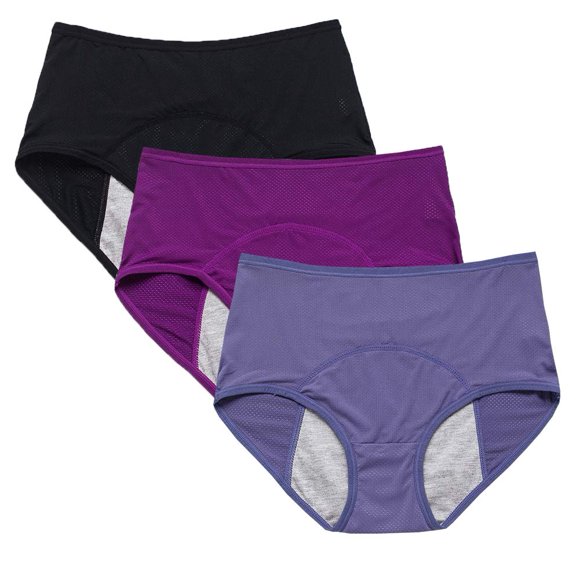 YOYI FASHION Culottes Menstruelles Respirantes et Anti-Fuites pour Femmes, Taille US TTP-4TG/11 (US, Alpha, Petit, Régulier, Noir, Bleu, Violet)