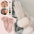 thumbnail image 3 of German velvet mouth womens gloves, outdoor winter warm finger gloves R2O6, 3 of 7