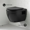 thumbnail image 4 of Ivy Wall-Hung Toilet Bundle 0.8/1.6 GPF Dual Flush in Matte Black with Brass Flush Plate, 4 of 12