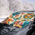 thumbnail image 2 of Xoenoiee Boho Mandala Butterfly Print Car Windshield Cover for Ice and Snow, Heavy Duty Truck Windshield Snow Cover, Front Window Frost Hail Protector for Most Car, Truck, SUV, Van, 2 of 7