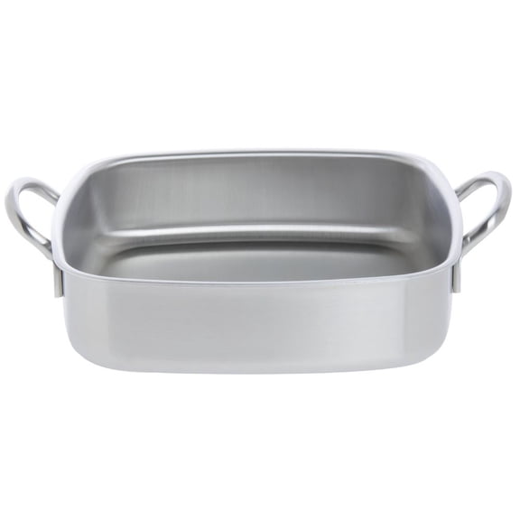 HUBERT Lasagna Casserole Pan, 3-Ply Stainless Steel Square Silver - 10 1/4"L x 10 1/4"W x 3"H