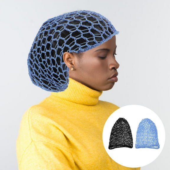 NIAIZEK 2Pcs Crochet Design Hair Net Cover for Women with Long Hair Assorted Color Sleeping Comfort
