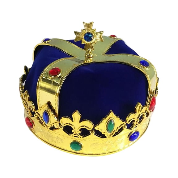 Wxqbjtam Crown Hat Crown Kids Prom Dress up for Birthday Holiday Prom Children Girls Boys Blue