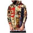 thumbnail image 1 of Men's Loose Printed Hooded Sweatshirt Men's Casual Fashion Sports Sweatshirt 5XL, 1 of 4