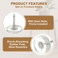thumbnail image 3 of Nail on Furniture Sliders, 20Pack Rubber Chair Glides Nail in Chair Leg Floor Protectors Round Chair Leg Pads Flat Bottom Table Feet for Hardwood Floors (Clear, 7x25mm), 3 of 7