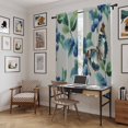 thumbnail image 5 of Blueberry Spring Leaves Kitchen Curtain for Berdoom Living Room Cafe 72 Inch Length, Grey Botanical Branches Tiers Curtains Light Filtering Drapes Rod Pocket Window Treatment 2 Panels 52"Wx72"L, 5 of 8