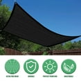 thumbnail image 3 of Clearance! EQWLJWE Sun Shade Sail Canopy Awning Shelter 11.8' x 11' Sunscreen Shading Cloth UV Protection Mesh Shade Mesh Cut Edges for Garden Patio Plant Covering Greenhouse Kennel Coop, 3 of 9