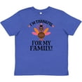 thumbnail image 3 of Inktastic Thanksgiving Girl Turkey Thankful for Family Youth T-Shirt, 3 of 5
