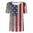 thumbnail image 4 of VerPetridure Patriotic Shirts for Women American Flag Shirt 4th of July Short Sleeve Crew Neck Graphic Tee USA Star Stripes Tops, 4 of 4