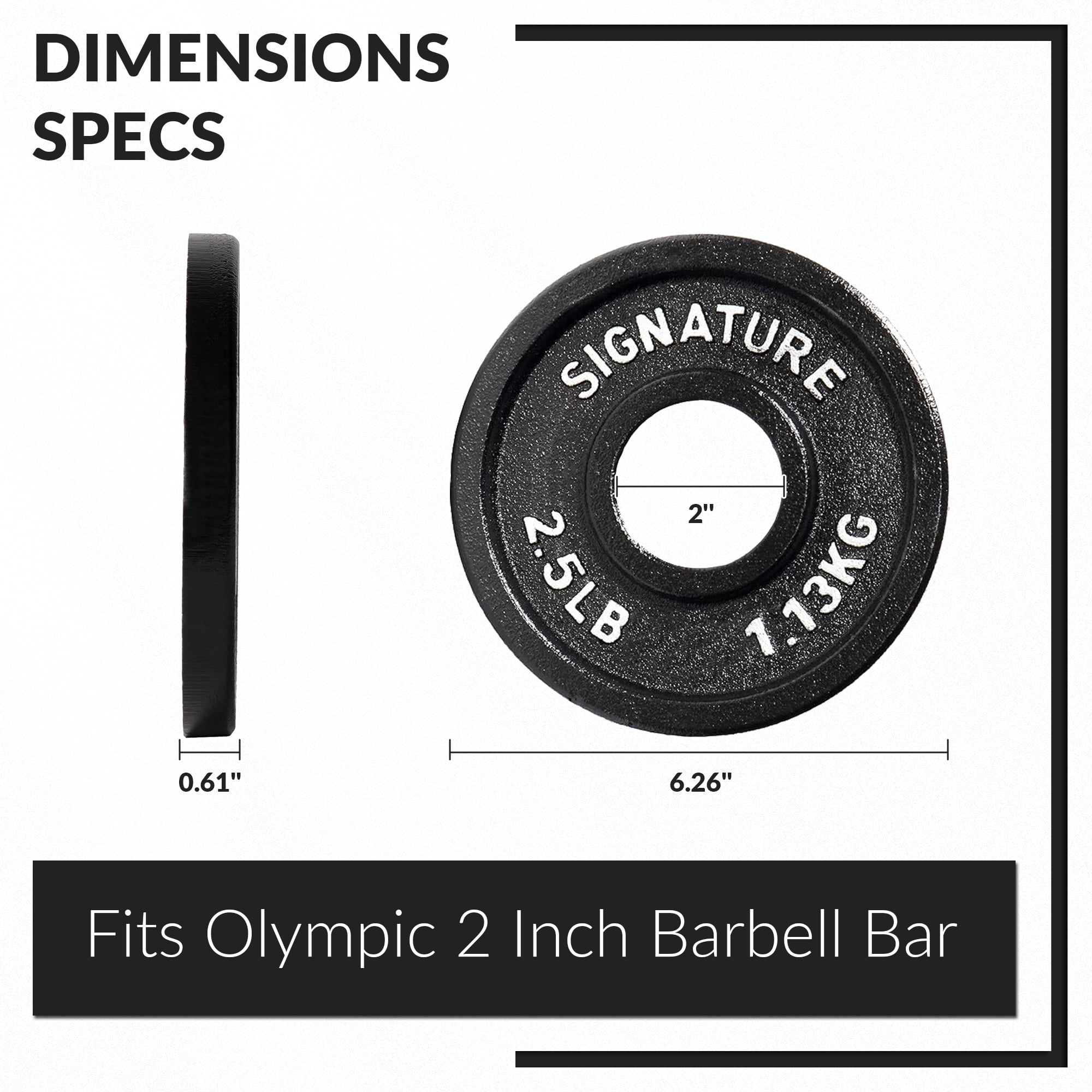 BalanceFrom Deep Dish Olympic Weight Plates, 2-Inch Cast Iron with E-Coating, for Strength Training, Powerlifting, and Home Gym，Multiple Weight Options Available
