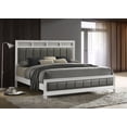 thumbnail image 2 of Barzini Wood Eastern King Panel Bed White, 2 of 11