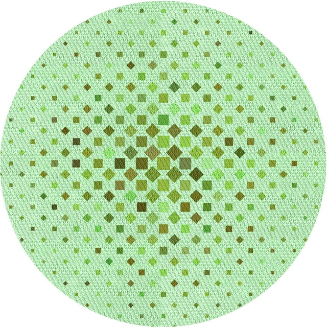 Ahgly Tapis d'Intérieur Lavable en Machine Carré Vert Menthe, 3 Pieds Carré