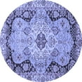 thumbnail image 1 of Ahgly Company Indoor Round Oriental Blue Traditional Area Rugs, 7' Round, 1 of 4