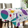 thumbnail image 5 of Yayeee Tablecloths 60" x 120" Rectangle Wrinkle Resistant Party Table Cover, Retro Round, 5 of 8