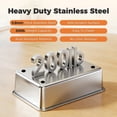 thumbnail image 4 of XL Stainless Steel Litter Box with Lid - Easy Clean Non-Sticky Metal Pan for Big Cats, High Sided Enclosed  Toilet with Scoop and Odor Control (White), 4 of 8
