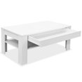 thumbnail image 2 of vidaXL Table Basse Bois Manufacturé 110x65x48 cm Blanc, 2 of 4