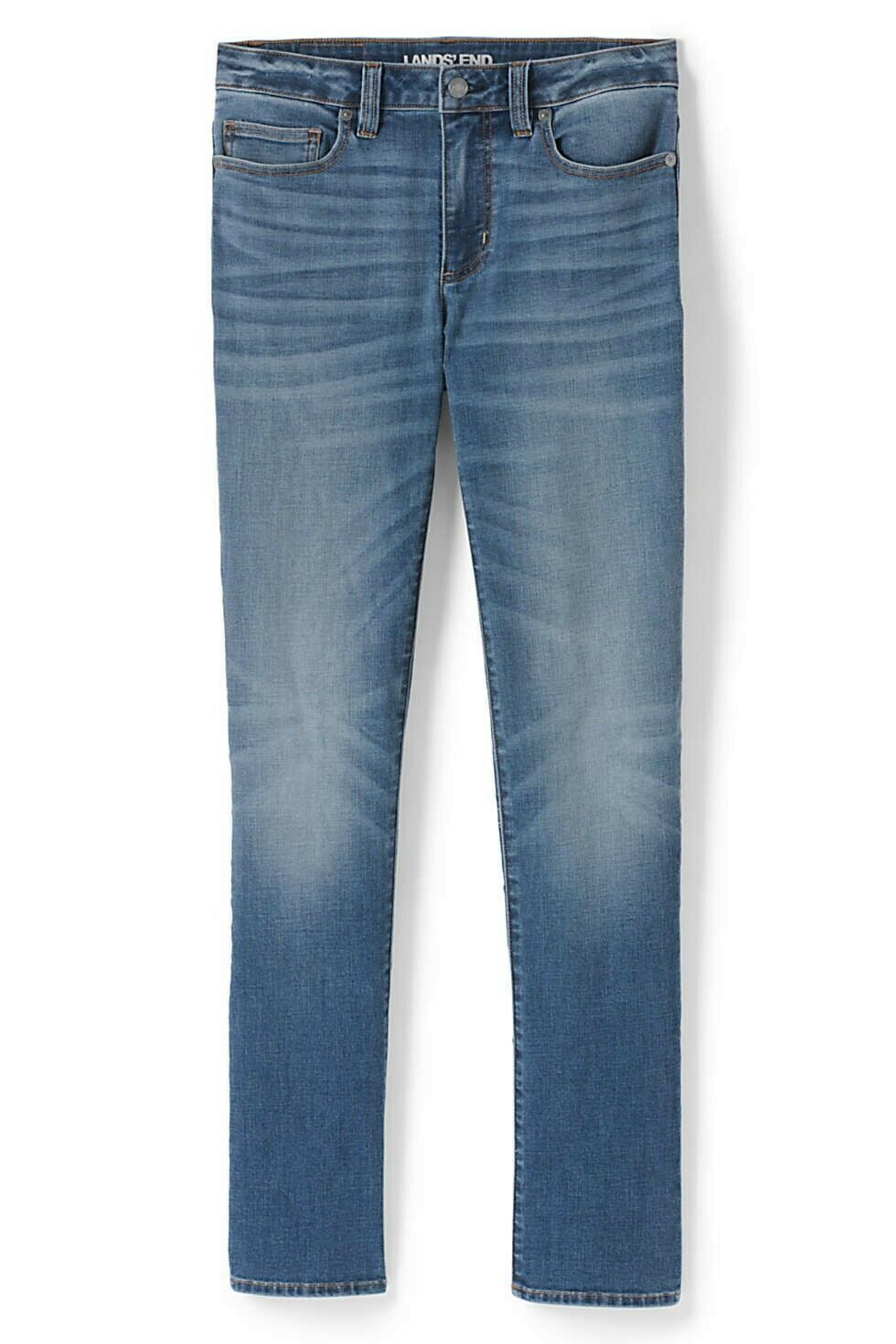 Lands' End Mid Rise Straight Leg Jeans 