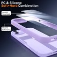 thumbnail image 6 of Shockproof Clear Case for iPhone 12/12 Pro, [Not Yellowing] [10FT Military Drop Protection] Hard Clear Back Four Corner Airbags Drop Protection Phone Cover, 6.1 inch, Purple, 6 of 14