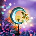 thumbnail image 4 of Stars Moon Solar Lights Outdoor - Solar Powered Garden Lights Decorative Crackle, 4 of 5