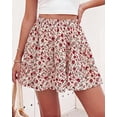 thumbnail image 7 of BTFBM Summer Skirts for Women Floral High Waist Shorts Underneath Boho Tiered Flowy Tennis Skorts Casual Mini Skirt, 7 of 7