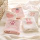 thumbnail image 2 of Japanese Styles Rabbit Cats Paws Print Women's Girls Briefs Soft Cotton Fabric Underpants Middle Rise Underwear Panties white bunny XL, 2 of 5