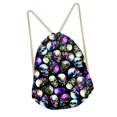 thumbnail image 4 of Bolsas Con Cordón De Cráneo Ropa Storge Organizador Para Viajes De Gimnasio, Sackpack Yoga Dance Travel Daypack Multi Skull 2 Soledad Mochilas con cordón de calavera, 4 of 5