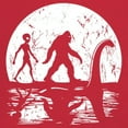 thumbnail image 3 of Alien Bigfoot Loch Ness Monster Moon Women's Long Sleeve T-shirt Funny Space UFO Hunter Sasquatch Yeti Dinosaur Nerd Believe, 3 of 7