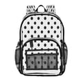 thumbnail image 5 of Iauyy Clear Backpack Heavy Duty PVC Transparent Backpack for College Workplace, Minimalist Black and White Dots, 5 of 8