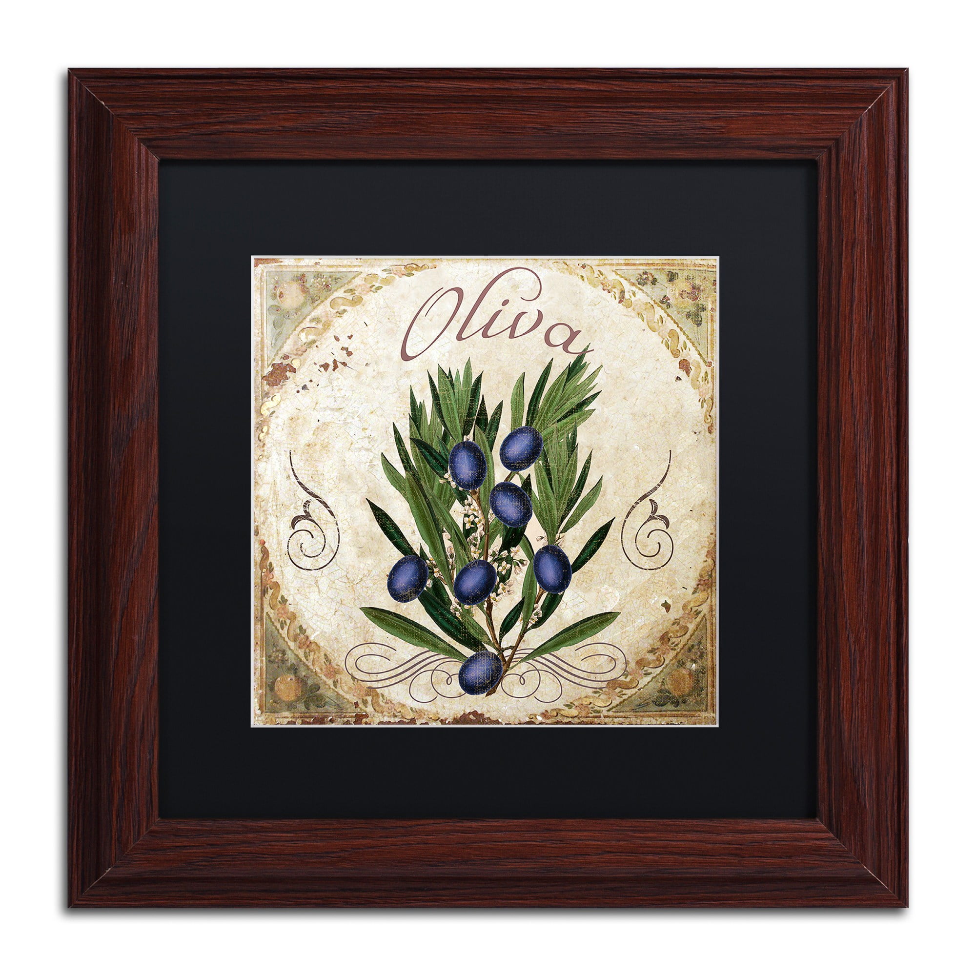 Trademark Fine Art "Mangia V" Canvas Art by Color Bakery Black Matte, Wood Frame