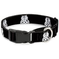 thumbnail image 1 of Buckle-Down Martingale Dog Collar - Owls Flip Black Mauve Sage - 1" Wide - Fits 15-26" Neck Size - Large, 1 of 1