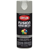 12 oz Krylon K02723007 Smoke Gray Fusion All-In-One Paint & Primer Spray Paint, Gloss Pack of 6