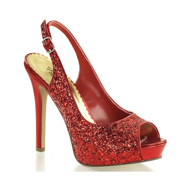 red sling backs