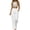 White, variant on cocolona Womens Casual Dress Pants Elastic Waist Straight Wide Leg Business Work Pants with Pockets