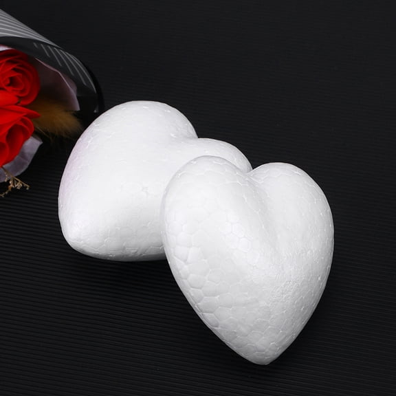 Soimiss 20Pcs Heart Shaped Ornaments White for Valentines Day Crafts Diy Gifts Decorations