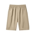 thumbnail image 4 of Only Moment Womens Sweat Shorts Polyester Ice Silk Summer Casual Elastic High Waisted Wide Leg Cute Dressy 2026 Vacation Beach Clothes Hiking Shorts Wowomen Khaki,2XL, 4 of 5