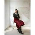 thumbnail image 4 of Maxi Satin Skirt with Side Slit, 4 of 5