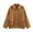 Coffee, variant on Daolelai Women's Casual Lapel Suede Loose Flight Jacket