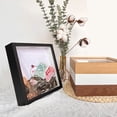 thumbnail image 6 of Walnut Wood Shadow Box Display Case with Glass Front, Deep Square Design, Brown Finish, for Memory Keepsakes and Photo Wall Display, Wooden Picture Frame, 6 of 6