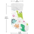 thumbnail image 3 of SKYSONIC Christmas Stocking Personalized Dinosaur Large Candy Stocking Hanging Gift Xmas Stockings Decoration 1 PC for Family Holiday Party Ornaments Decor Fireplace, 3 of 7