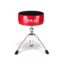 Pork Pie Round Drum Throne Red with Black Swirl Top