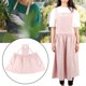 thumbnail image 2 of Delantal con pechera para mujer, color rosa liso, para cocinar y hornear, con bolsillo, 2 of 8