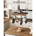 thumbnail image 2 of Hanging Pot Rack Ceiling Wall Mounted Pot Rack for Kitchen Industrial Style Pot Hanger with Hooks Cookware Storage Organizer for Pots and Pans Rustic and TPRBFC, 2 of 7