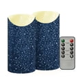 thumbnail image 2 of Iauyy Flameless Candles Battery Operated LED Pillar Candles with Remote and Timer, Dark Blue Set of 2 （S), 2 of 8